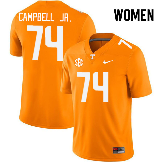 Women #74 John Campbell Jr. Tennessee Volunteers College Football Jerseys Stitched Sale-Orange